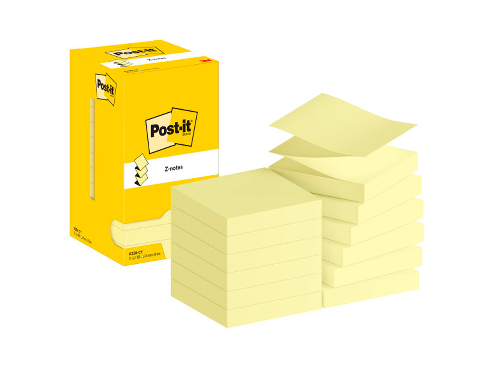 BLOC-NOTES POST-IT RECHARGE Z-NOTES 76X76MM 100F SUPER Z-NOTES REPOSITIONNABLES