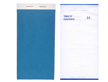 BLOC MATRE D'HTEL EXACOMPTA AUTOCOPIANT NUMROT 1/50 96X170MM 50 DUPLIS