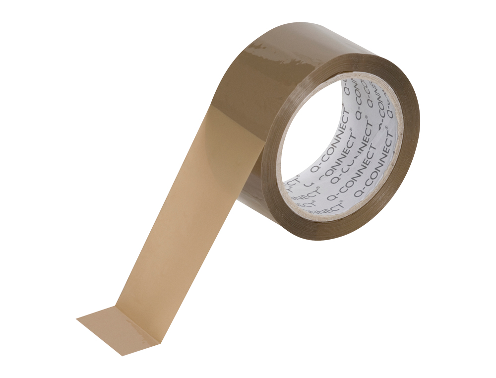 RUBAN ADHESIF Q-CONNECT POLYPROPYLENE 45 MICRONS 66MX75MM POUR EMBALLAGE COLORIS HAVANE