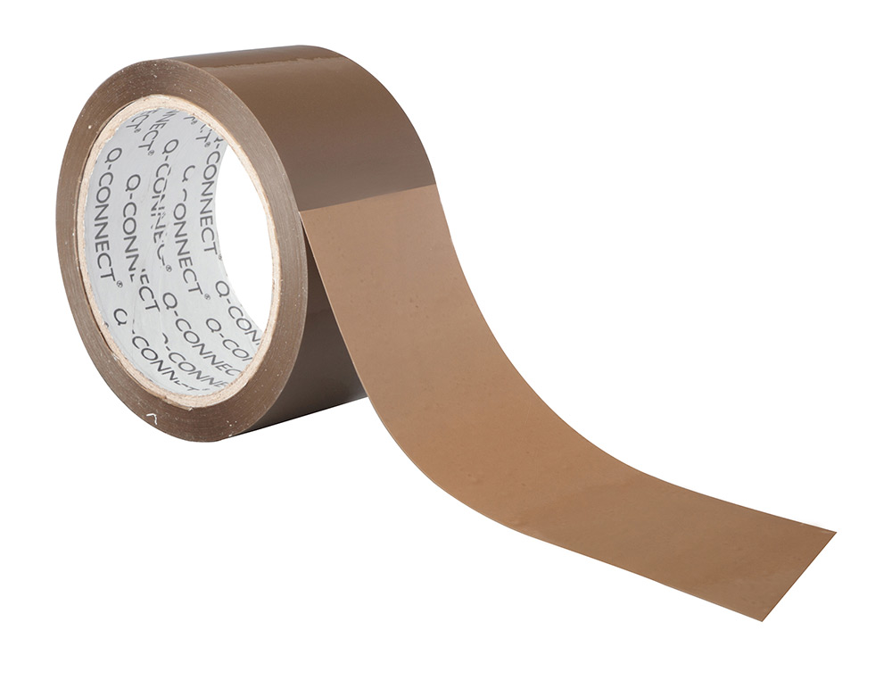 RUBAN ADHESIF Q-CONNECT POLYPROPYLENE 45 MICRONS 66MX75MM POUR EMBALLAGE COLORIS HAVANE