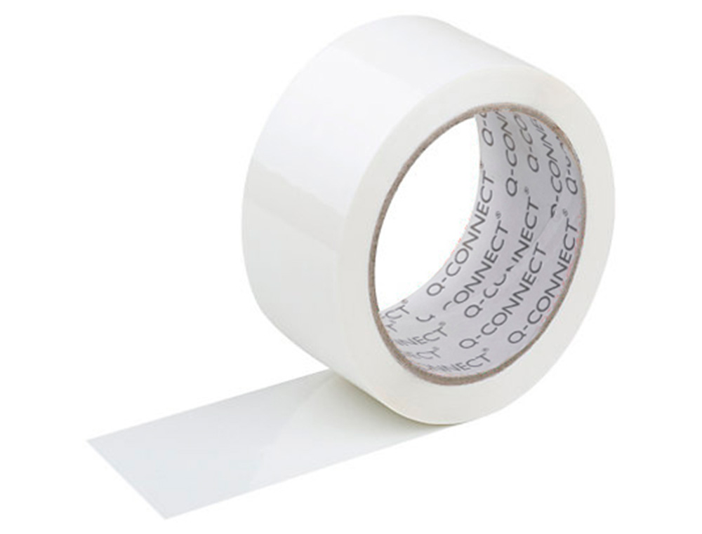 RUBAN ADHESIF Q-CONNECT POLYPROPYLENE 45 MICRONS 66MX75MM POUR EMBALLAGE COLORIS BLANC