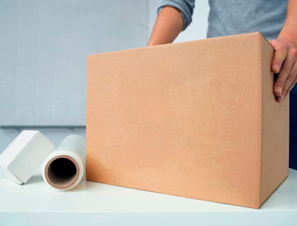 CAISSE AMERICAINE Q-CONNECT CARTON RECYCLE CANNELURE 5MM 400X290X220MM