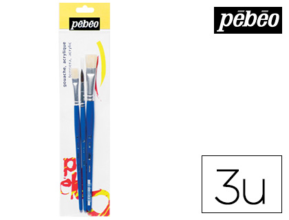 PONEY N12 ET BROSSE 8/12 PEBEO SOIE BEAU BLANC         POCHETTE 3U