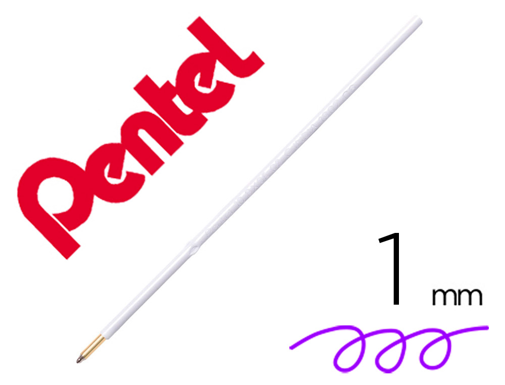RECHARGE POUR STYLO-BILLE RETRACTABLE PENTEL BX470 IZEE POINTE LARGE 1MM ENCRE        VIOLETTE SACHET 2 UNITES