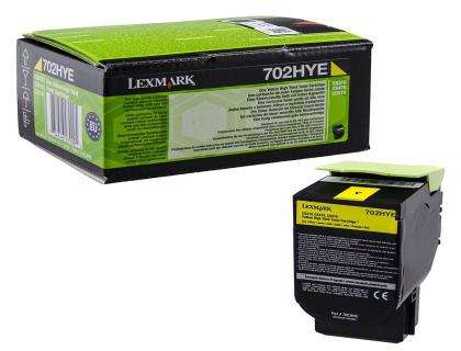 TONER LASER LEXMARK 702HYE COULEUR JAUNE 3000 PAG