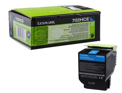 TONER LASER LEXMARK 702HCE COULEUR CYAN 3000 PAG