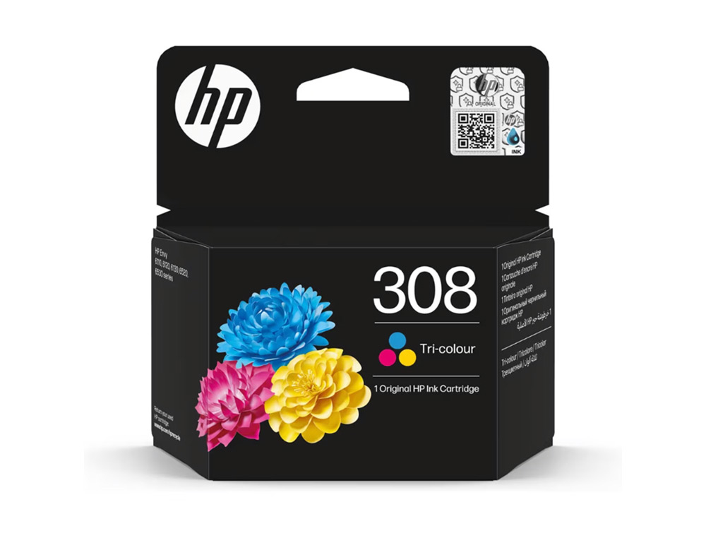CARTOUCHE HP JET D'ENCRE 308 7FP20UE TRI COLORIS           JAUNE/CYAN/MAGENTA 120 PAGES