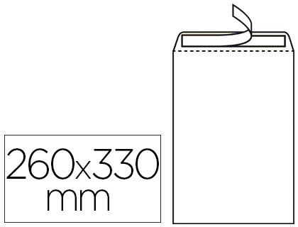 POCHETTE GPV CONOMIQUE ADHSIVE VLIN BLANC 90G 24 260X330MM BOTE 250 UNITS