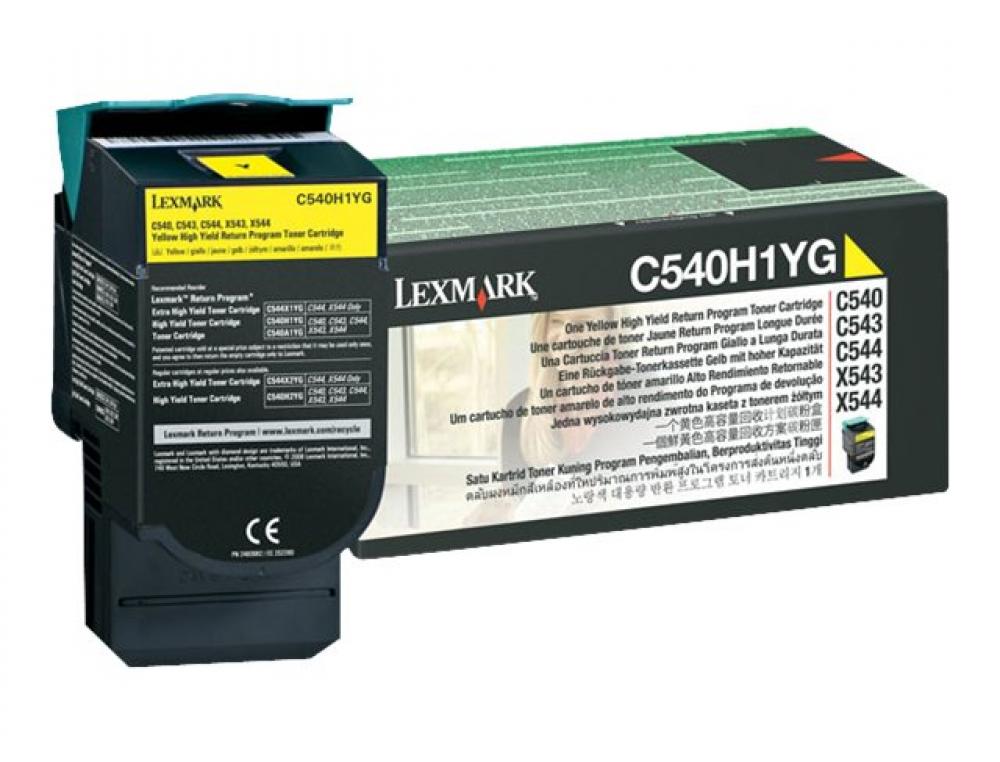 TONER LASER LEXMARK C540/C543/C544/X543/X544 C540H1YG COULEUR JAUNE 2000P