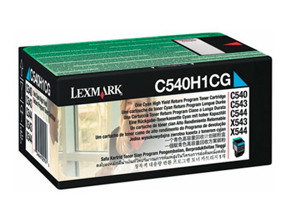 TONER LASER LEXMARK C540H1CG POUR C540/C543/ C544/X543/X544 COULEUR CYAN 2000P