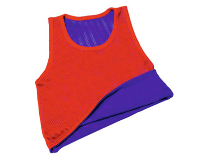 MAILLOT SPORT RVERSIBLE 2 COLORIS ROUGE VIOLET