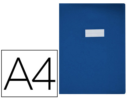 PROTGE-CAHIER ELBA AGNEAU PVC OPAQUE 20/100E SANS RABAT MARQUE-PAGE 210X297MM BLEU