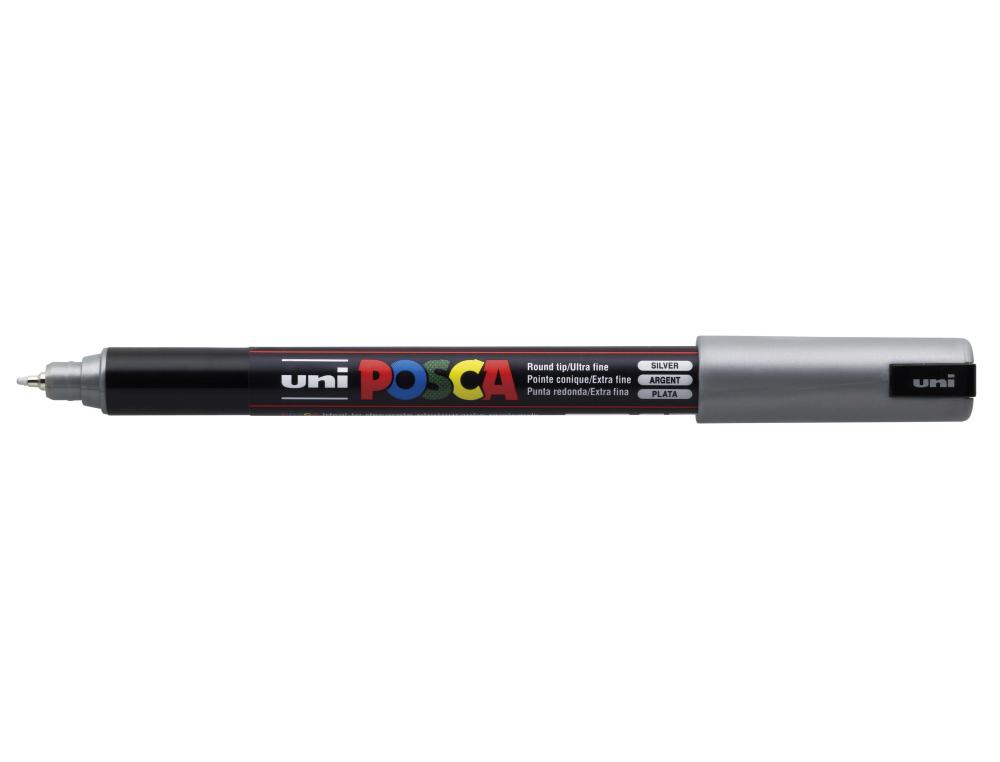 MARQUEUR POSCA PC1MR BASE EAU POINTE CALIBREE EXTRA FINE    0,7MM ARGENT             SANS/ODEURS/ALCOOL/SOLVANT TOUS