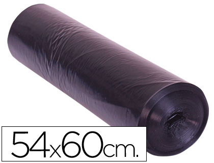 SAC POUBELLE DOMESTIQUE 54X60CM CALIBRE 100 CAPACIT 23L COLORIS NOIR ROULEAU 25 UNITS