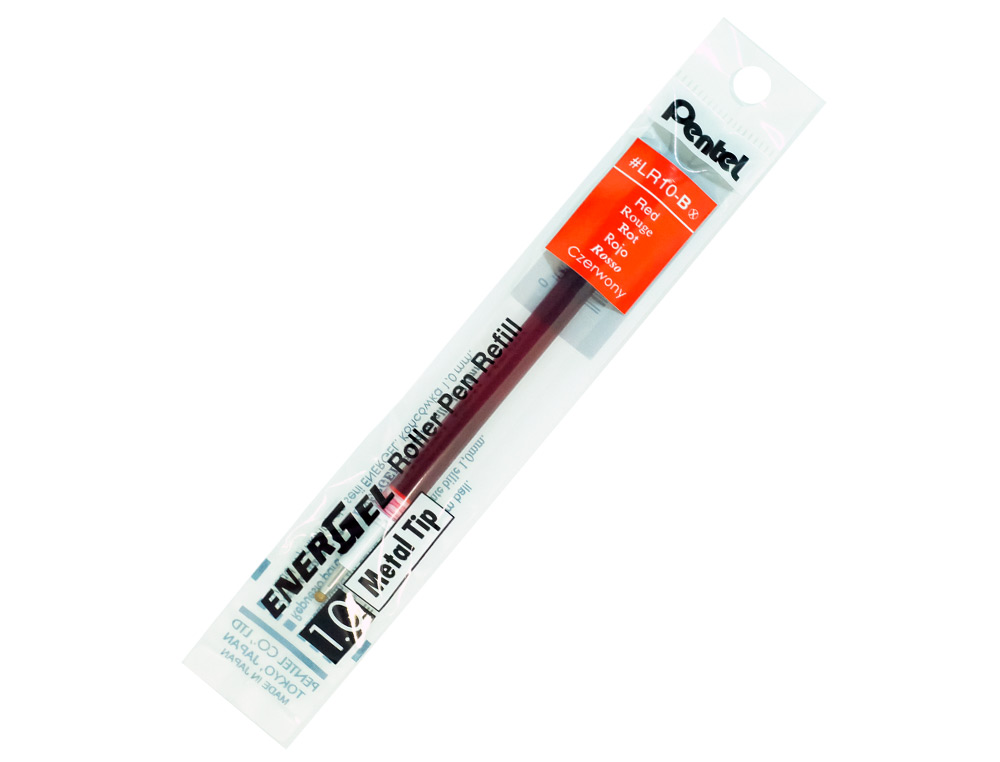 RECHARGE ROLLER PENTEL BL80 COLORIS ROUGE