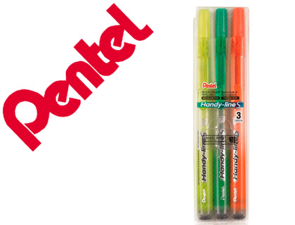 SURLIGNEUR PENTEL HANDYLINE S COLORIS ASSORTIS - POCHETTE   DE 3 UN