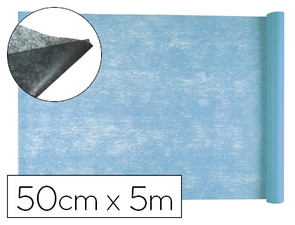 TISSU NON TISS LIDERPAPEL COSTUMES ACCESSOIRES CHEMIN DE TABLE ROULEAU 5X0.5M COLORIS BLEU CIEL