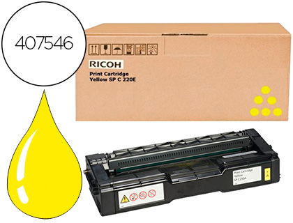 TONER RICOH AFICIO SP C250 JAUNE 1.600 PAG