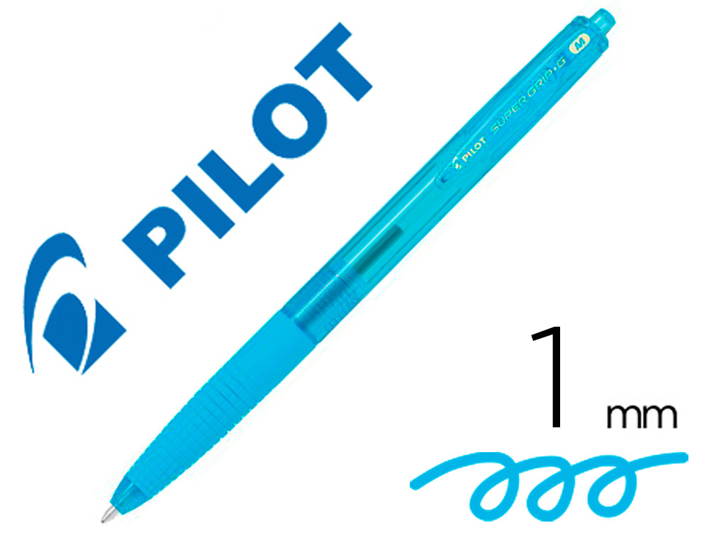 STYLO-BILLE PILOT SUPER GRIP G NEON RETRACTABLE POINTE     MOYENNE BILLE ULTRA RESISTANCECORPS ET 4902505552199