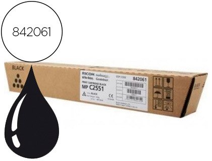 TONER RICOH LASER 842061 841504 841587 POUR MPC2551 2051 COULEUR NOIR 10000P