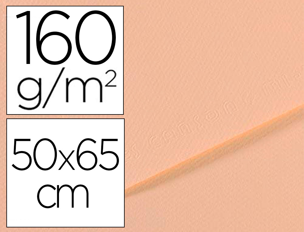 PAPIER DESSIN CANSON FEUILLE MI-TEINTES N 112 GRAIN        GELATINE HAUTE TENEUR COTON   160G 50X65CM COULEUR COQUILLE