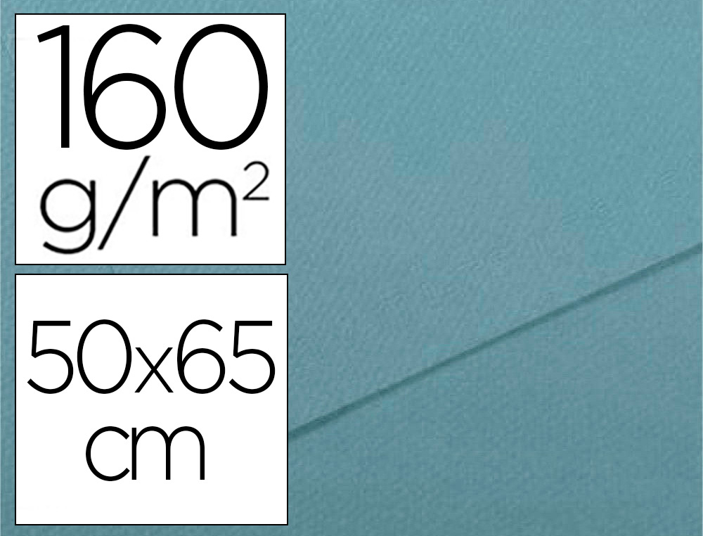 PAPIER DESSIN CANSON FEUILLE MI-TEINTES N 490 GRAIN        GELATINE HAUTE TENEUR COTON   160G 50X65CM UNICOLORE BLEU