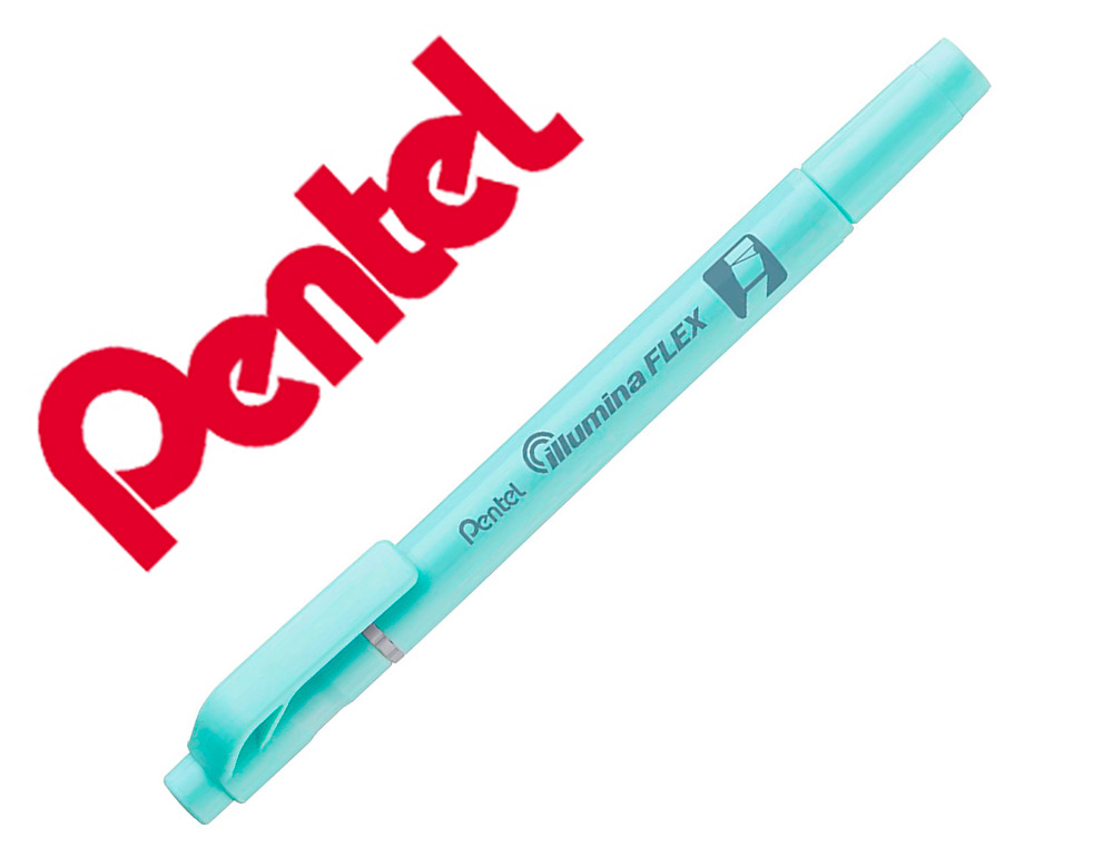 SURLIGNEUR PENTEL ILLUMINA FLEX BI-POINTE BLEU CLAIRE    PASTEL