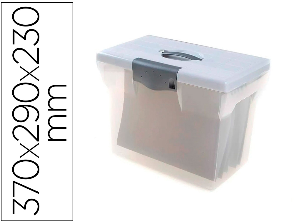 VALISETTE PIERRE HENRY POLYPROPYLENE 370X290X230MM 5 DOSSIER SUSPENDUS FOND V      POIGNEE ESCAMOTABLE  NEUTRE