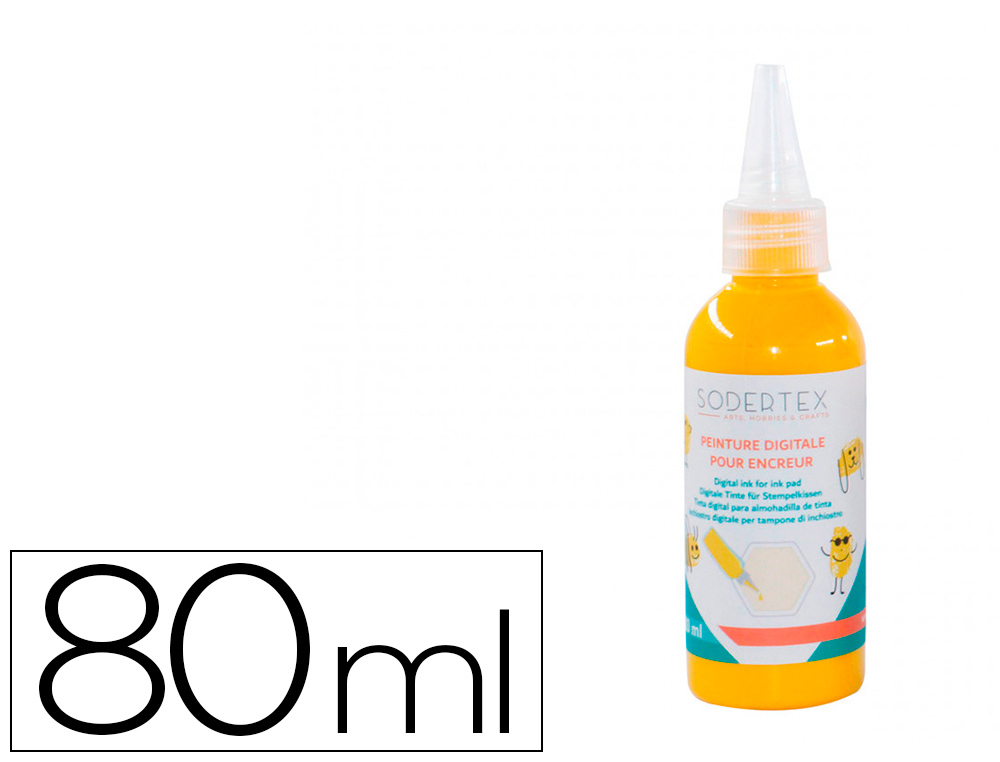 RECHARGE PEINTURE SODERTEX JAUNE POUR ENCREURS DIGITAUX  - 80 ML - 1 PC - 1 COLORIS