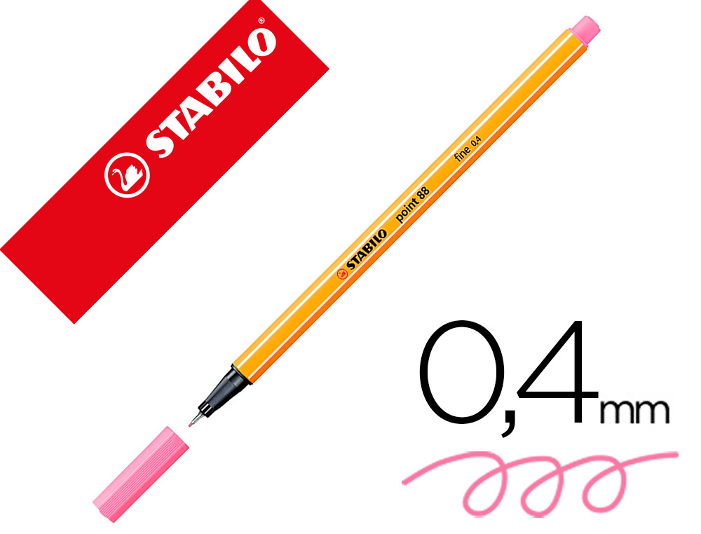 STYLO-FEUTRE STABILO POINT 88 POINTE FINE ROSE