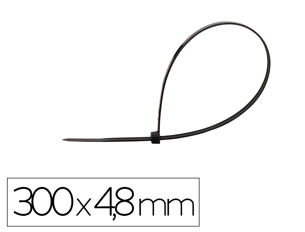 SCELLE Q-CONNECT 300X4,8MM COLORIS NOIR SACHET 100       UNITES