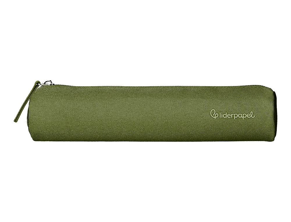 FOURRE-TOUT LIDERPAPEL ROND MINCE 22X4,5CM COLORIS VERT   MILITAIRE