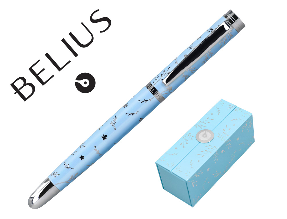 ROLLER BELIUS COLLECTION1 ALUMINIUM ENCRE NOIRE COLORIS BLEU CIEL DESIGN RELIEF       ARGENTE BOITE DESIGN