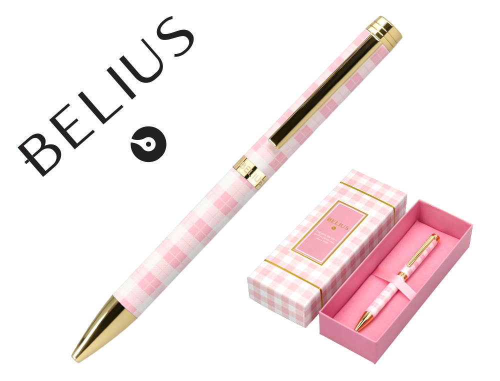 ROLLER BELIUS PICNIC ALUMINIUM ENCRE NOIRE COLORIS ROSE DORE BOITE DESIGN