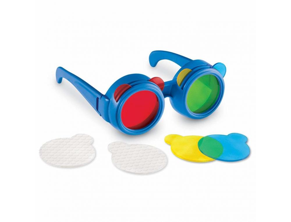 PERCEPTION VISUELLES LEARNING RESOURCES LUNETTES A FILTRES  COLORES 1 PAIRE DE LUNETTES 8 VERRRES DIFFRENTS 1 GUIDE