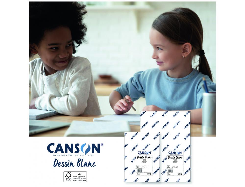 RAMETTE PAPIER DESSIN CANSON A GRAIN 24X32 CM 200G 250     FEUILLES