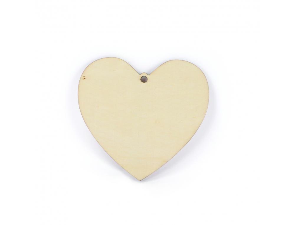 SUSPENSION COEUR GRAINE CREATIVE 12CM BOIS A DECORER