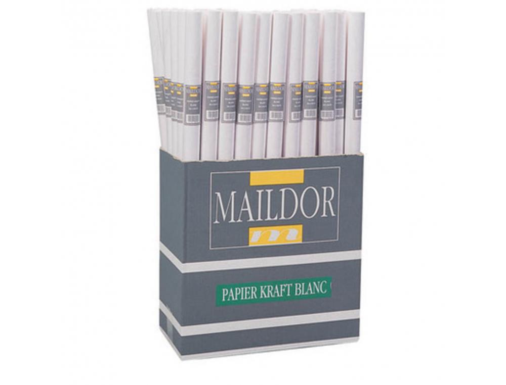 PAPIER KRAFT CLAIREFONTAINE 60G COLORIS BLANC ROULEAU     1X50M