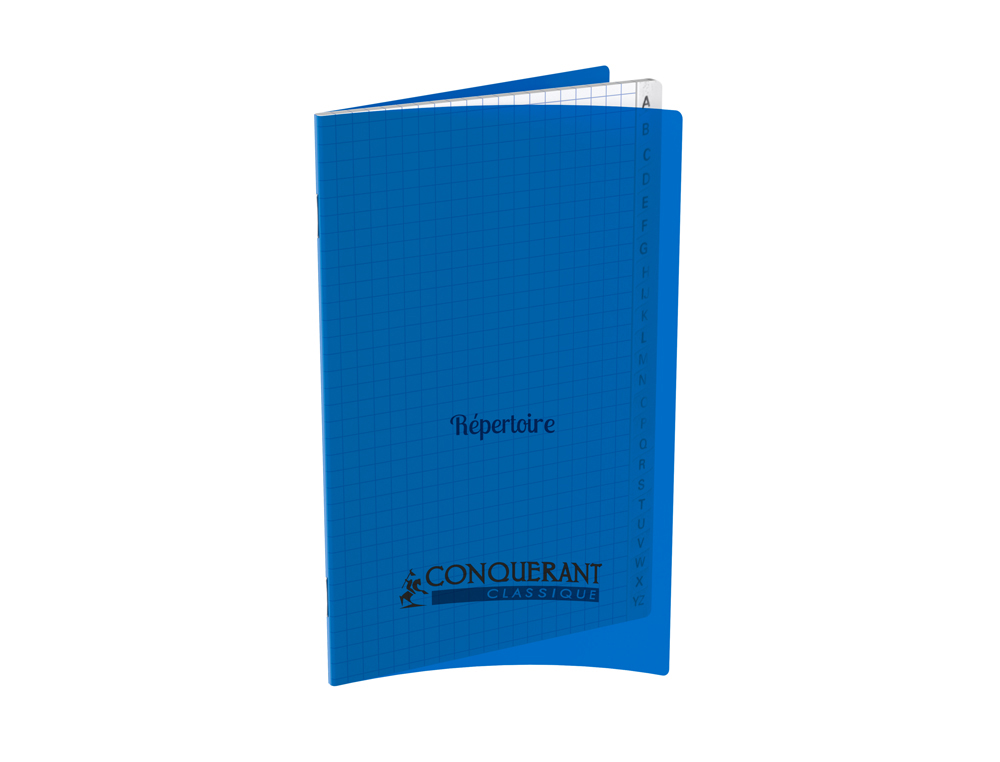 REPERTOIRE CONQUERANT POPLYPROPYLENE PIQURE 90G     11X17 CM 96 PAGES 5X5 BLEU