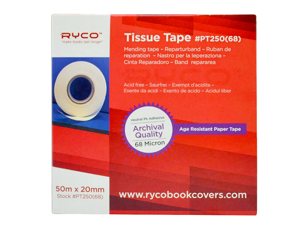RUBAN RPARATION RYCO ADHSIF OPAQUE EXTRA BLANC 680 MICRONS DVIDOIR 50MX20MM