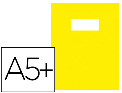 PROTGE-CAHIER RIPLAST YTI PVC OPAQUE 20/100E RABATS PORTE-TIQUETTE ET TIQUETTE FORMAT COLIER 170X220MM JAUNE