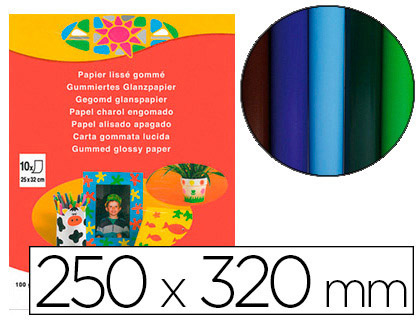PAPIER DESSIN CLAIREFONTAINE LISS GOMM 25X32CM COLORIS ASSORTIS POCHETTE 10F