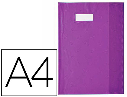 PROTGE-CAHIER ELBA STYL'SMS PVC OPAQUE 12/100E SANS PHTALATES PORTE-TIQUETTE ET TIQUETTE A4 210X297MM VIOLET