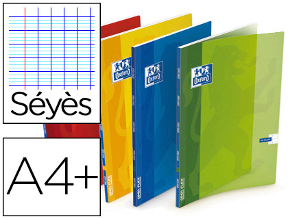 CAHIER PIQU OXFORD OPENFLEX COUVERTURE POLYPROPYLNE TRANSPARENTE RAINURE A4+ 24X32CM 48 PAGES SYS PAGE DE GARDE