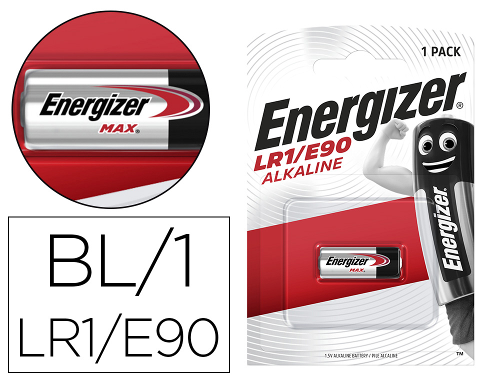 PILE ENERGIZER MINIATURE APPAREILS LECTRONIQUES I.C.E. LR1 1.5V BLISTER 1 UNIT