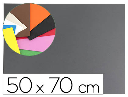 PLAQUE MOUSSE LIDERPAPEL 50X70CM 60G/M2 PAISSEUR 1.5MM UNICOLORE GRIS