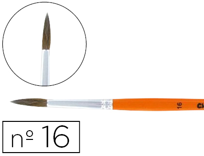 PINCEAU CLOPTRE N16 POILS DE PONEY BOIS FSC VERNIS PROTECTEUR