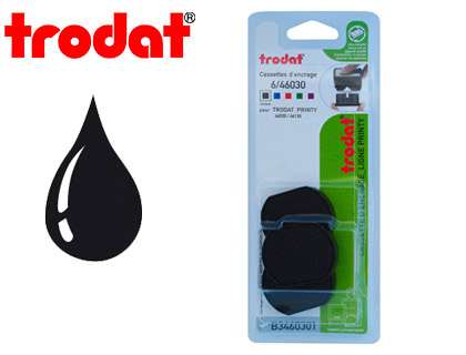 RECHARGE TAMPON TRODAT 46030 PRINTY 46030/46030T/46130      NOIR BLISTER 3 UNITES