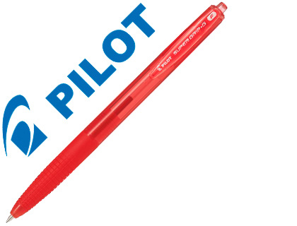 STYLO-BILLE PILOT SUPER GRIP G RTRACTABLE POINTE FINE COLORIS ROUGE