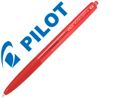 STYLO-BILLE PILOT SUPER GRIP G RTRACTABLE POINTE LARGE COLORIS ROUGE